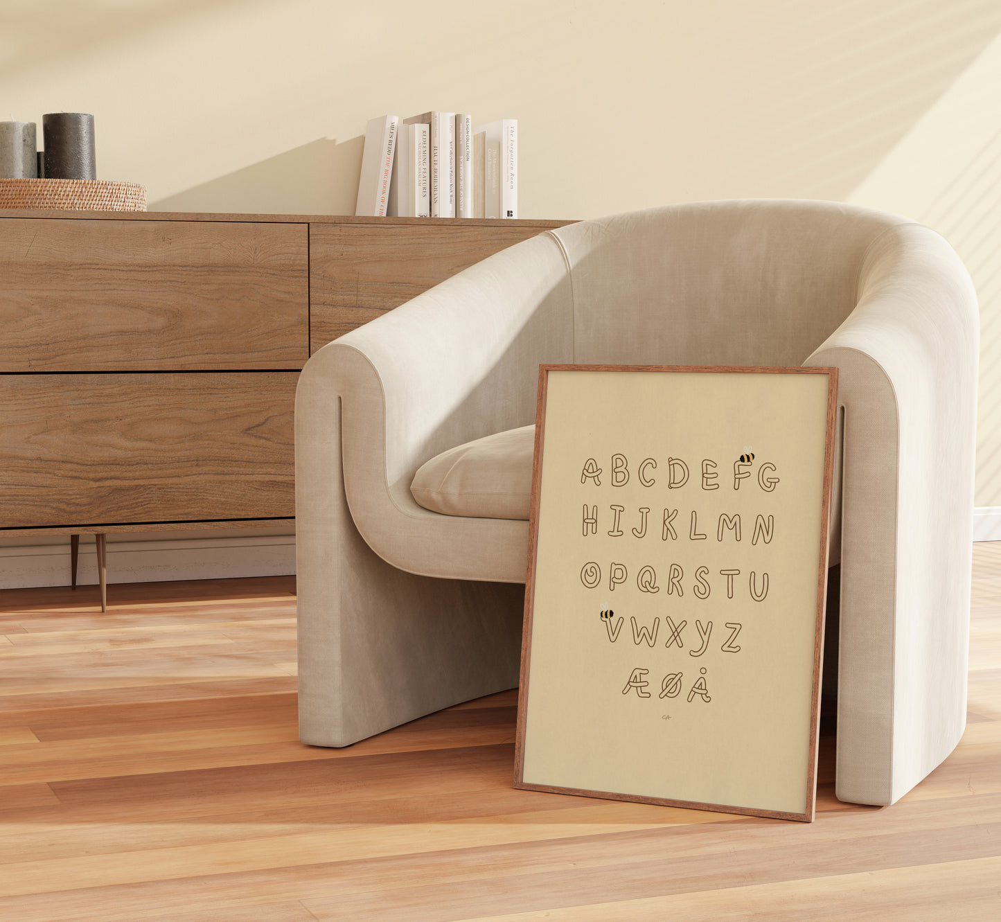 ABC Honeybees | Plakat med alfabetet