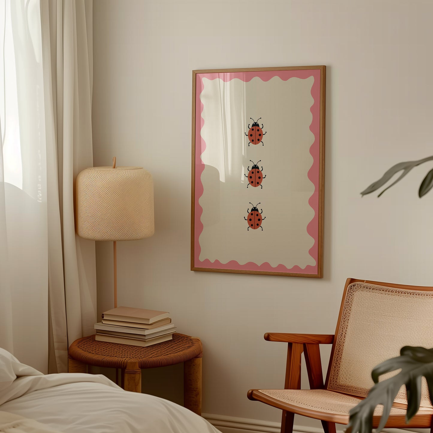 Marie marie marolle | Plakat med mariehøner