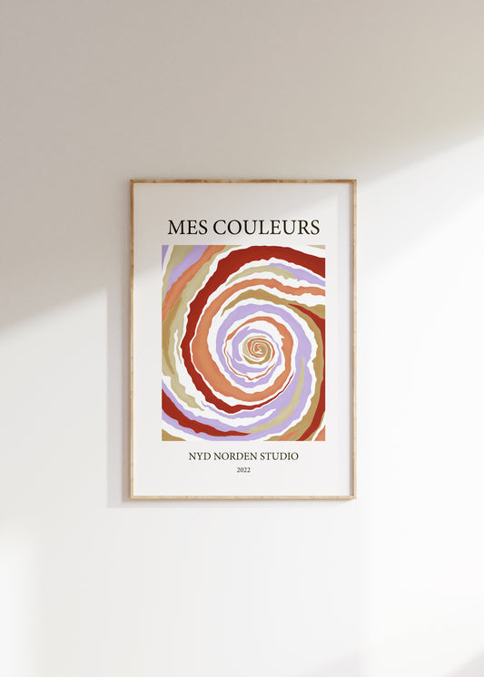 Mes Couleurs | Plakat med mønster | Flere farver