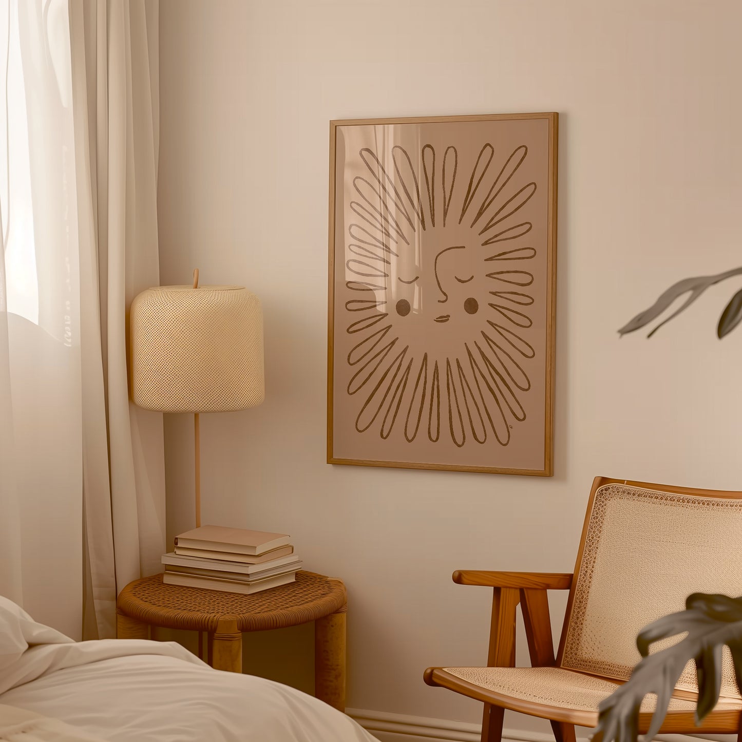 Visage du Soleil | Plakat med solens ansigt | Flere farver